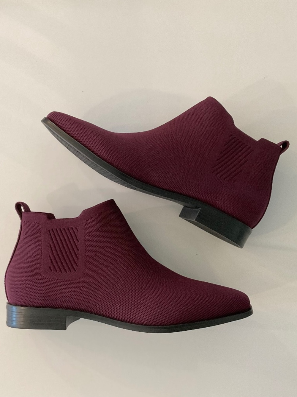 VIVAIA Ryan Water Repellent Square Toe Ankle Boots in Burgundy Size EU 42 NEW